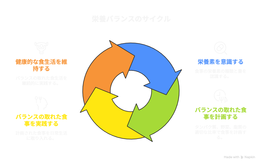 栄養バランス｜タンパク質・野菜・脂質のバランスをチェック